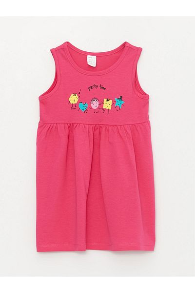 LC Waikiki Crew Neck - Baby Girl Printed Dress