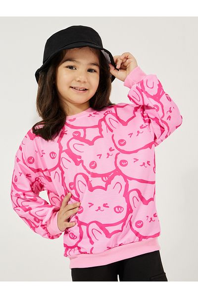 Styli Bear Graphic Print Lightweight Sweatshirt