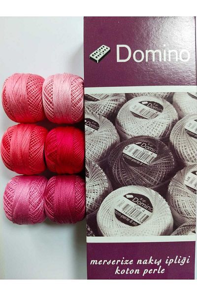 domino 8 Σετ κεντήματος Koton Perle με κλωστή 6 τεμαχίων