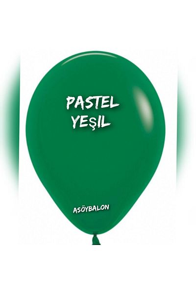 asöy Pastel Yesil Macaron Green Chrome Gold Balloon Chain Set