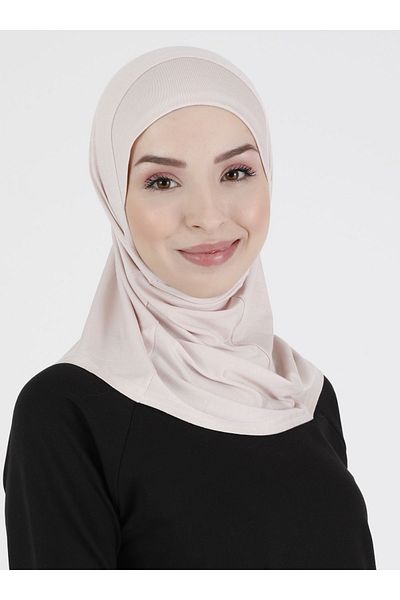Ecardin Premium Plain Sports Hijab - Ready Comfortable Sport Hijab Bone for Athletic Hijab Sportsman - Light Powder