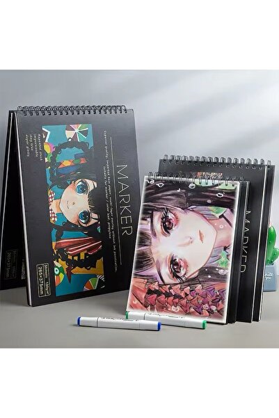 BEYZANA Marker Kalem Boyama Defteri Prime 16k Alt Tarafa Geçirmez Pad