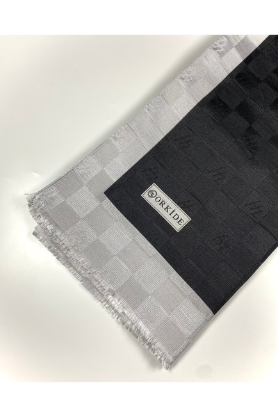 Orkide Dama Desen Monogram Şal
