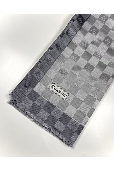 Orkide Dama Desen Monogram Şal