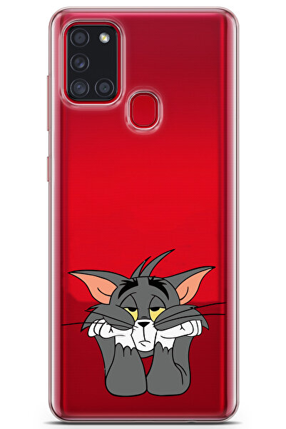 moonset Samsung Galaxy A21S Uyumlu Tom Tasarımlı Baskılı Şeffaf Telefon Kılıfı