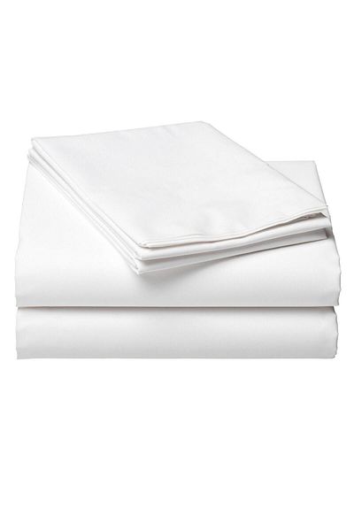 mihriban Double Ranforce Bed Sheet - White, Cotton, 220x240cm