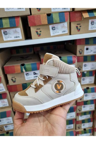 Vicco Unisex Beige Kids Boots - Vicco Hippi