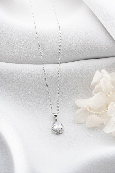Şimal Silver 925 Ayar Gümüş Damla Model Kolye