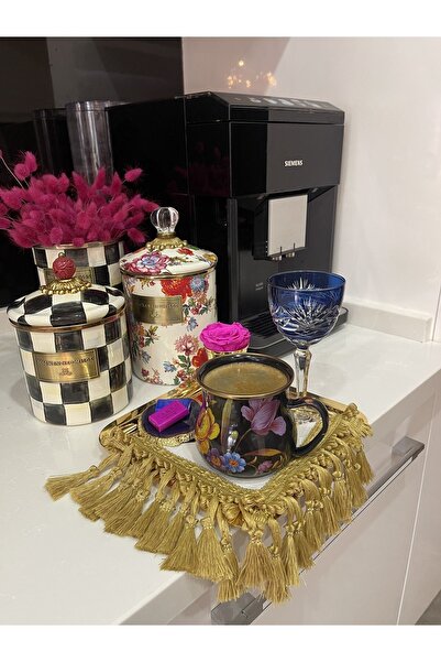 ELİTHOMEDEKOR Gold Püsküllü Kokteyl Peçete 2’li