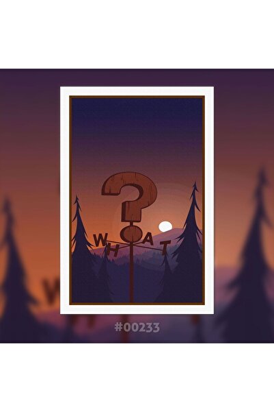 Plexit Esrarengiz Kasaba Baskılı Ahşap Tablo