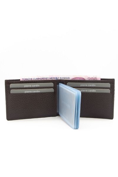 Pierre Cardin Unisex Brown Leather Card Holder - 07568a42