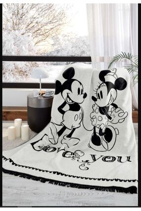 Ozdilek Mickey Minnie Mouse Disney Lisansl Cift Ki ilik Pamuklu Battaniye 180x220 cm Fiyat Yorumlar Trendyol