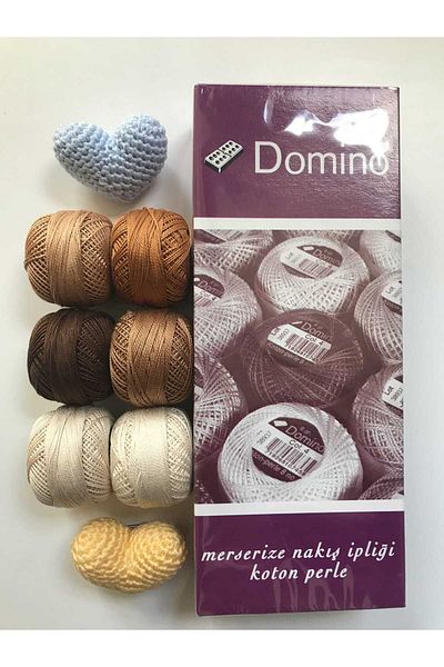 domino 8 Koton Perle Embroidery Floss 6 Pieces Sets