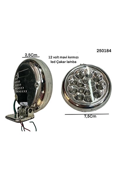 gcstore 1adet 12 Volt Mavi / Kırmızı Animasyonunu Yanıp Sönen Led Lamba Yapış...