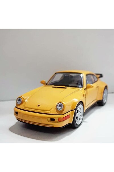 WELLY 1.36 ÖLÇEK WELLY MARKA LİSANSLI PORSCHE 911 TURBO SARI RENK 12 CM MODEL...