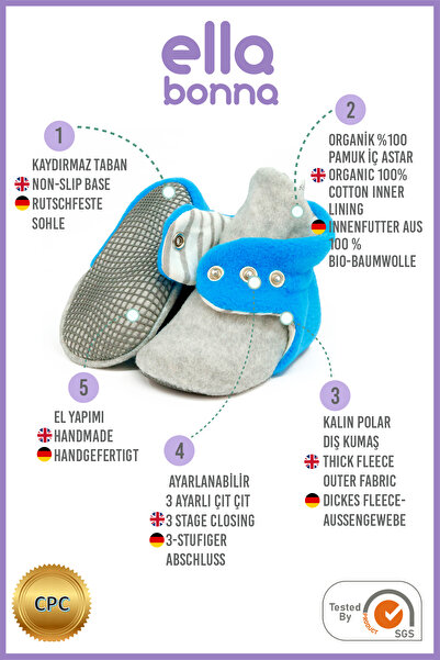 Ella Bonna Kaydırmaz Taban Bebek Pandufu