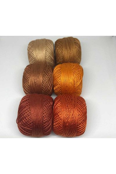 domino 8 Koton Perle Embroidery Floss 6 Pieces Sets