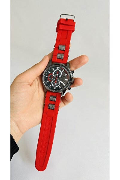 Spectrum Erkek Kol Saati Kırmızı Silikon Kordon Erkek Saat
