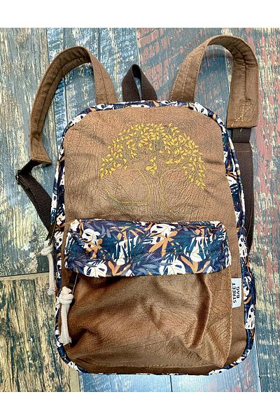 Street Bag Σακίδιο πλάτης με έθνικ σχέδιο κεντημένο Tree of Life - Αδιάβροχο καθημερινό ταξίδι