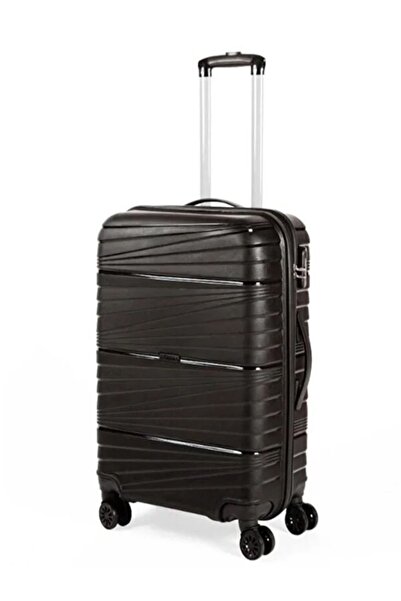 Laguna Slikon Kırılmaz Büyük Boy Siyah Valiz