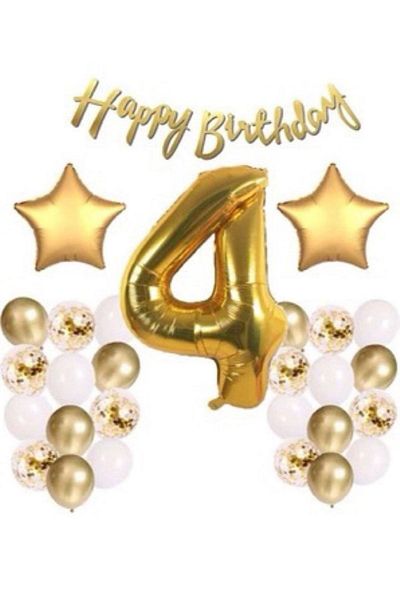 asöy Happy Birthday Banner Number Foil Balloon Metallic Balloon Sequin Balloon Chain
