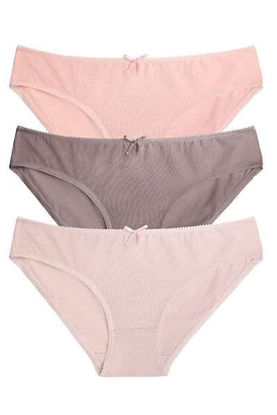SUWEN Colorful Black Ecru Purple 3-Piece Panty Set
