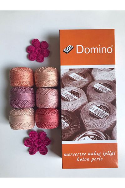 domino 12 Σετ κεντήματος Koton Perle με κλωστή 6 τεμ