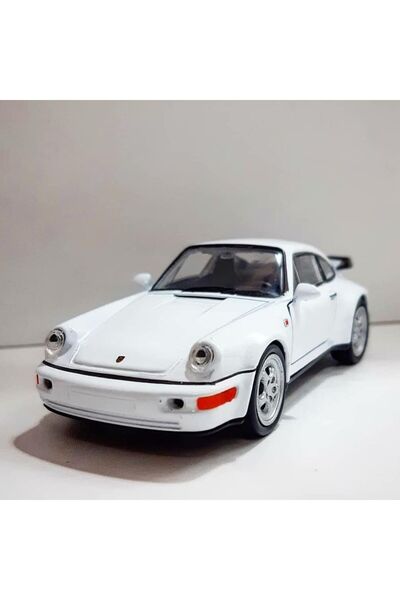 WELLY 1.36 ÖLÇEK WELLY MARKA LİSANSLI PORSCHE 911 TURBO BEYAZ RENK 12CM MODEL METAL ARABA