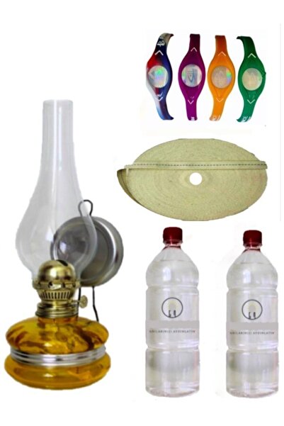 Sözen Klasik Gaz Lambası Seti Her Renk Denge Bilekliği Kandil Yakıtı 450 ml 2...