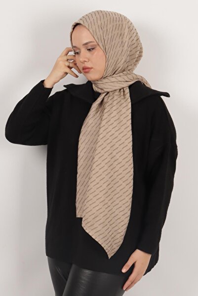 Pikas Σάλι μεταξένιας βισκόζης με μοτίβο ραβδιού