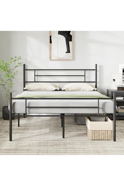 Özgök Tarım CNDHOME Metal Karyola HSN Metal Karyola Siyah Renk, Çift Kişilik,...