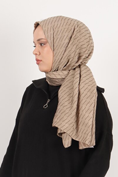 Pikas Σάλι μεταξένιας βισκόζης με μοτίβο ραβδιού