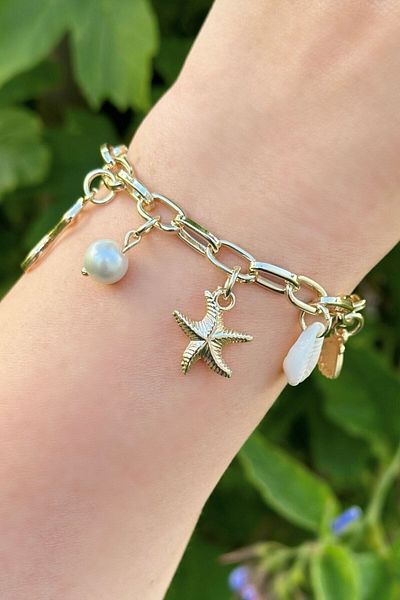 Ezgili Takı Seashell Dangle Bracelet