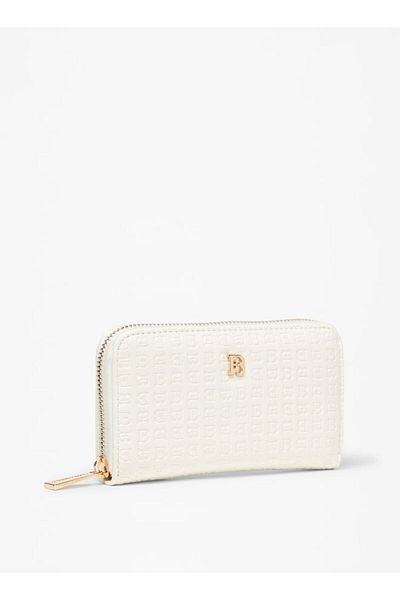 Flora Bella by Shoexpress محفظة Flora Bella Monogram المنسوجة بسحاب حولها