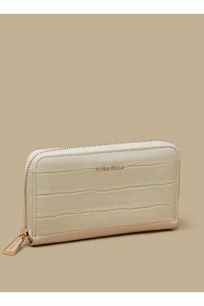 Flora Bella by Shoexpress Flora Bella Textured Zip Around Wallet