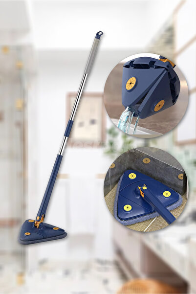 Destpak Kendinden Sıkmalı Üçgen Mop - Yer, Cam, Tavan - Köşeler için Mükemmel...