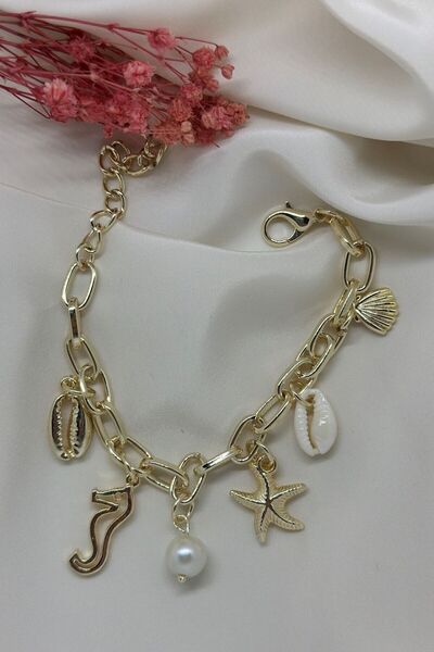 Ezgili Takı Seashell Dangle Bracelet
