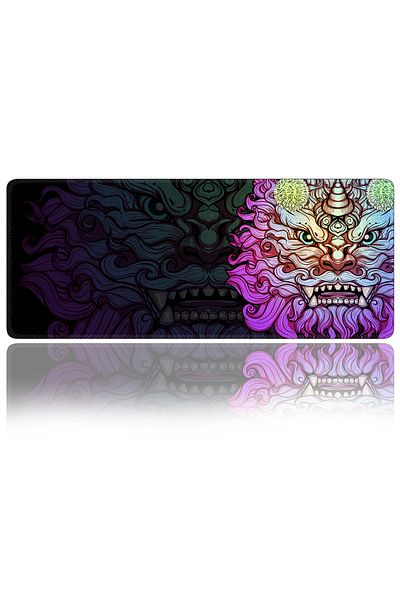 Xrades لوحة ماوس ألعاب ليون العتيقة مقاس 90 × 40 سم XXL