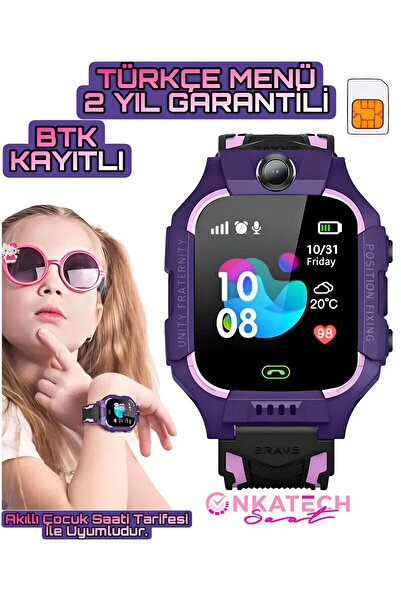 intermax Konum Takipli Arama Sim Kart Girişli Lbs Ve Sos Özellikli Akıllı Çocuk Saati Btk Kayitli