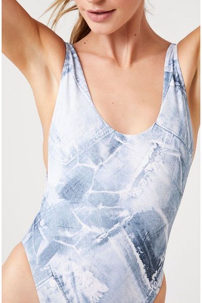 ARDSU Costum de baie dintr-o bucată din denim