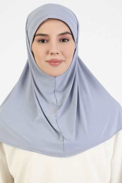 Vera Ready Turban Bonnet Tactical Practical Bonnet Halter Shawl Hijab Bonnet Headscarf Outer Bonnet Gray