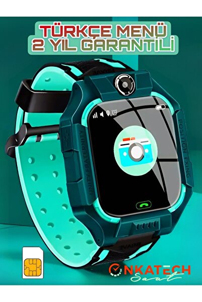 Onkatech Lbs'li Sesli Konuşma Özellikli Sim Kartlı Akıllı Çocuk Takip Saati-yeşil