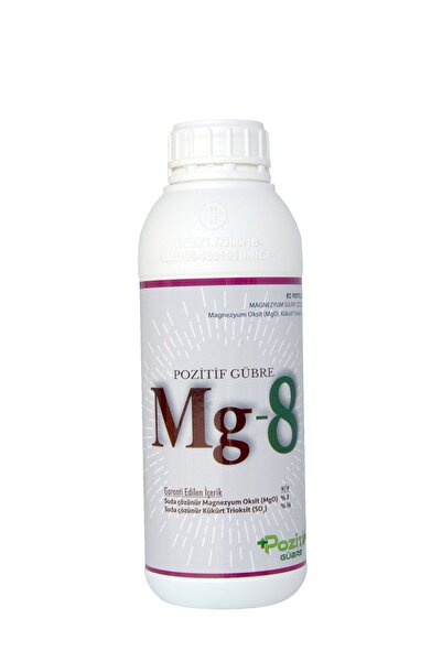Pozitif Gübre Mg-8 Magnezyumlu Gübre Magnezyum Eksikliğinde Sıvı Gübre 1 Litre