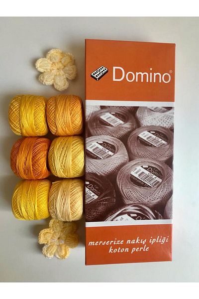 domino 12 Σετ κεντήματος Koton Perle με κλωστή 6 τεμ