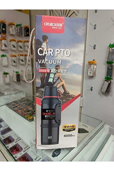 OKADY Car Pto Vacuum 4 Litre 48 Saat Sıcak Soğuk Dağcı Termos K5796