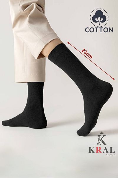 KRAL SOCKS 5 части летни пенирани памучни мъжки средно дълги чорапи, парфюмирани