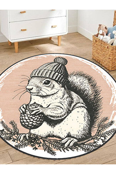 blcmoda Modern Design Woven Base - Washable Non-Slip Round Children's Carpet Rug Rug Rug-201