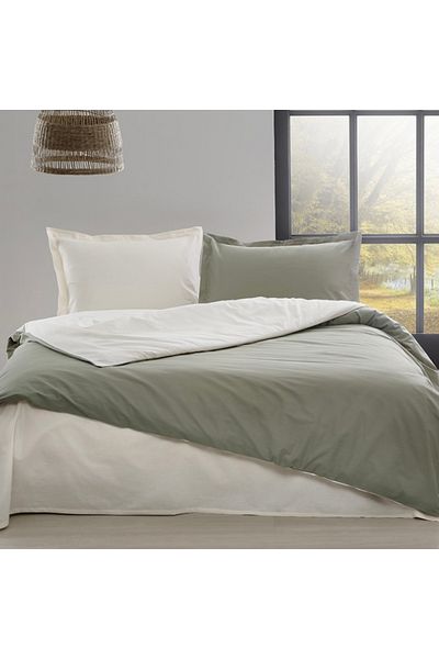 Prime Sleeks Double Duvet Cover Set - 100% Cotton, 200x220cm, Elastic Sheet and Colormix Cotton Bedspread