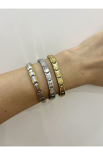 BURÇİN AKSESUAR Italian Thin Steel Bracelet - CHARM INSTALLABLE