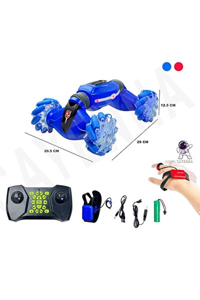 cayenna Mavi Uzaktan Çift Kumandalı Şarjlı Akrobat Elle Kontrol Edilen Araba